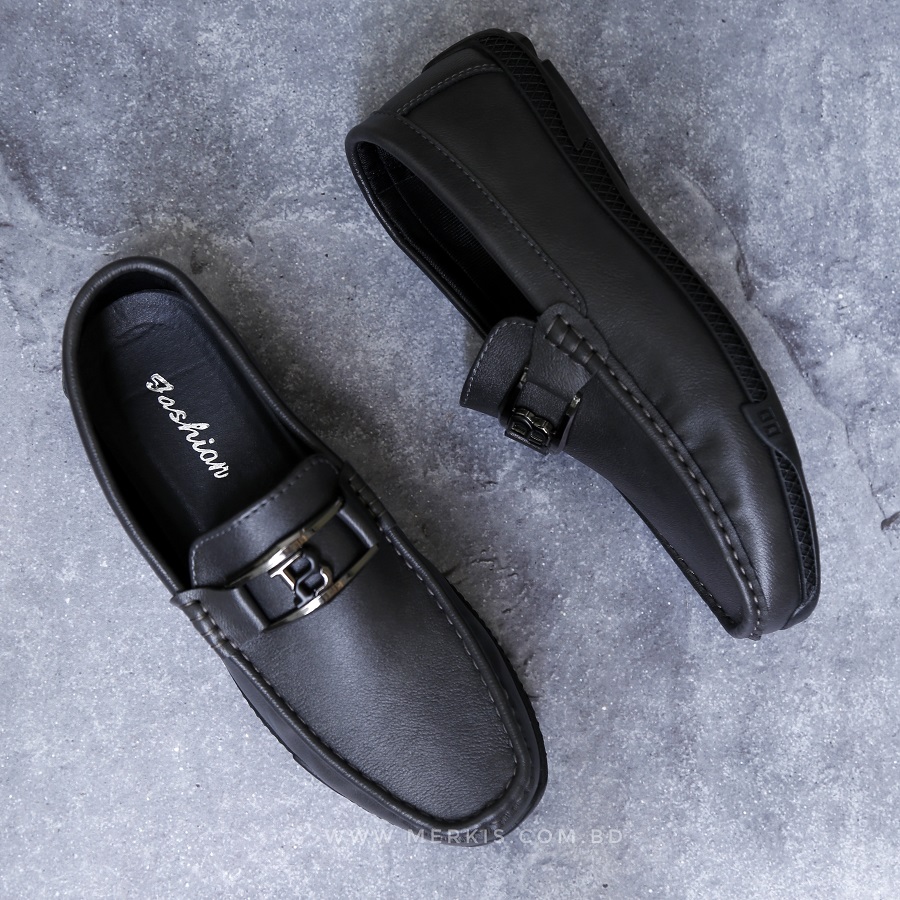 New collection Genuine leather black loafer shoes for men bd