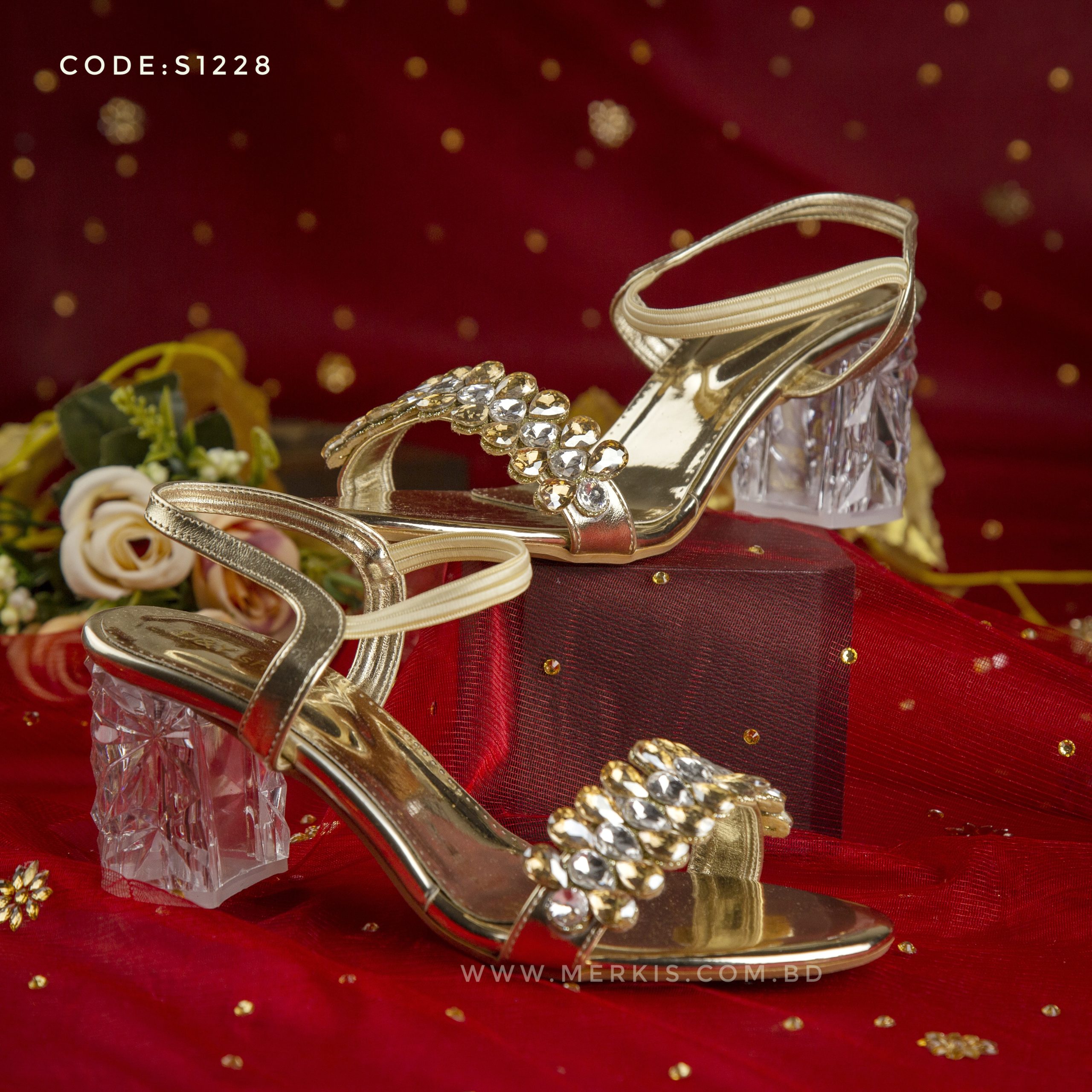 Women's Sandals Indian Bridal High Heels Wedding Shoes Diamond Heel for  Bride | eBay