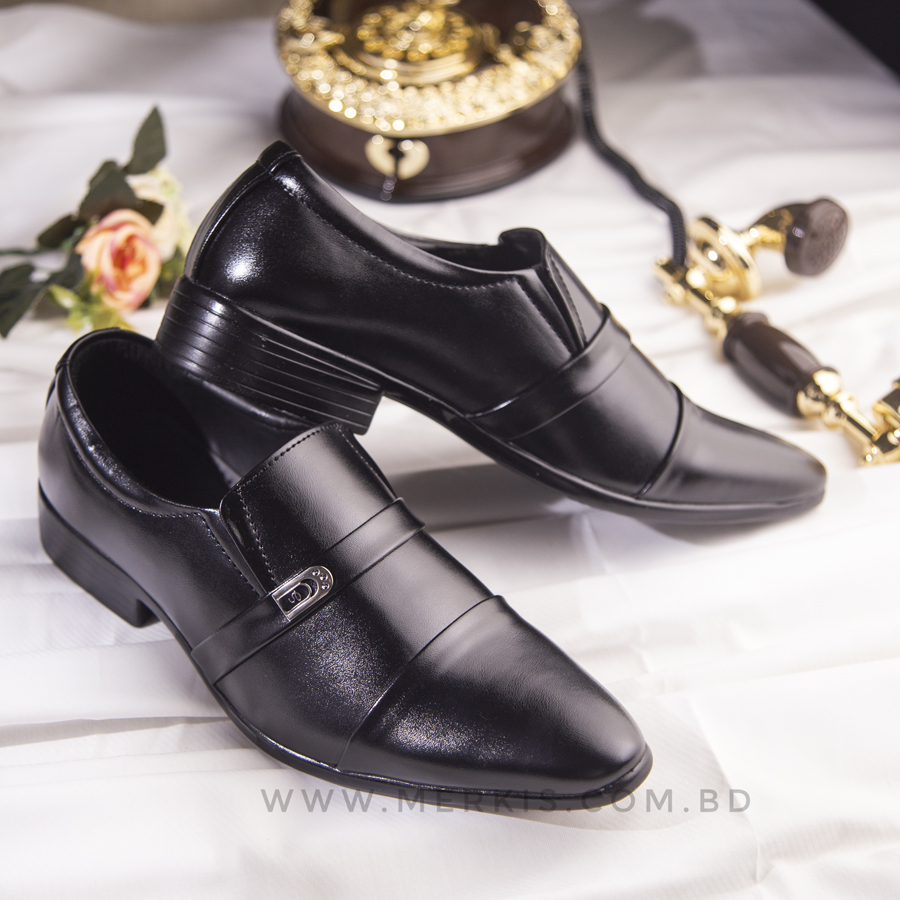 Latest Black Formal Shoes For Men | Stylish Comfort | Merkis