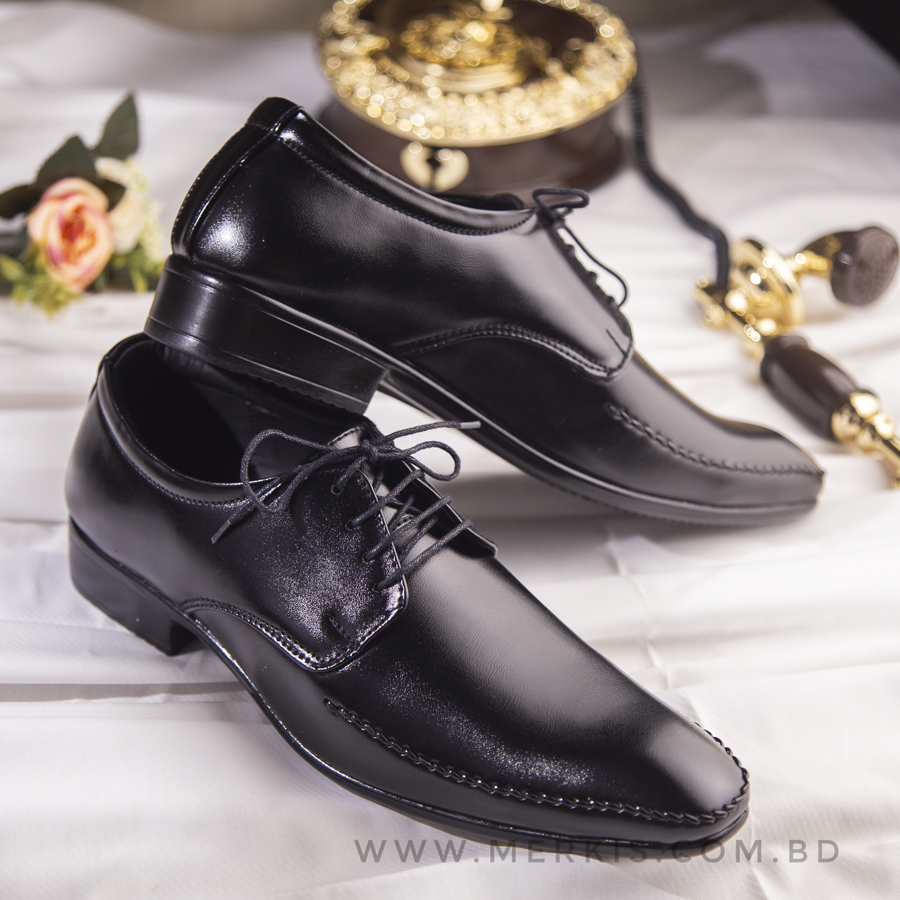 Black Formal Shoes Online For Men | Walk the Talk | Merkis