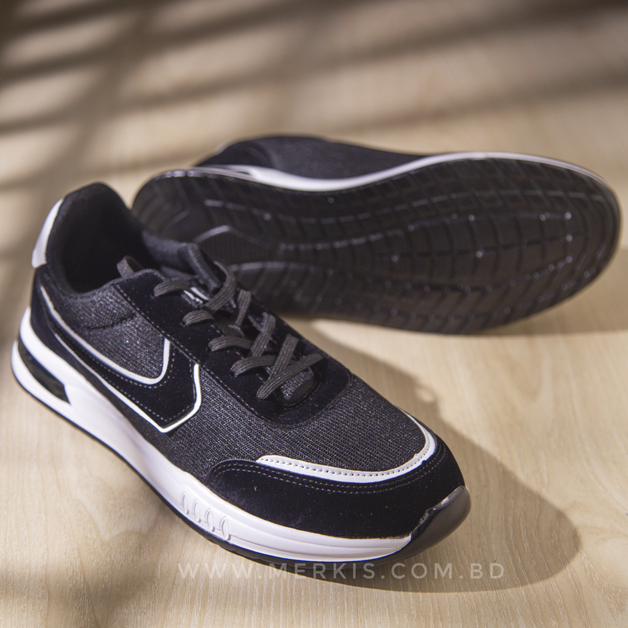 Latest Black Sports Shoes for Men | Sleek and Stylish | Merkis
