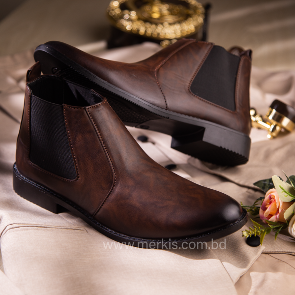High Ankle Leather Boots For Men | Infinite Comfort | Merkis
