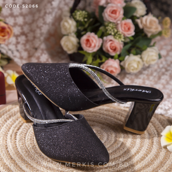 black heel sandal for women