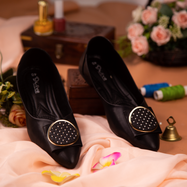 Black Flat Comfortable Pump shoes