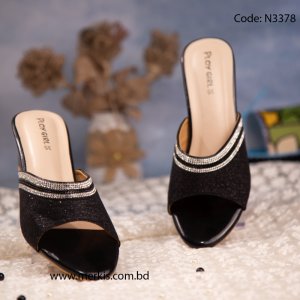 New Black Fancy Heels Women