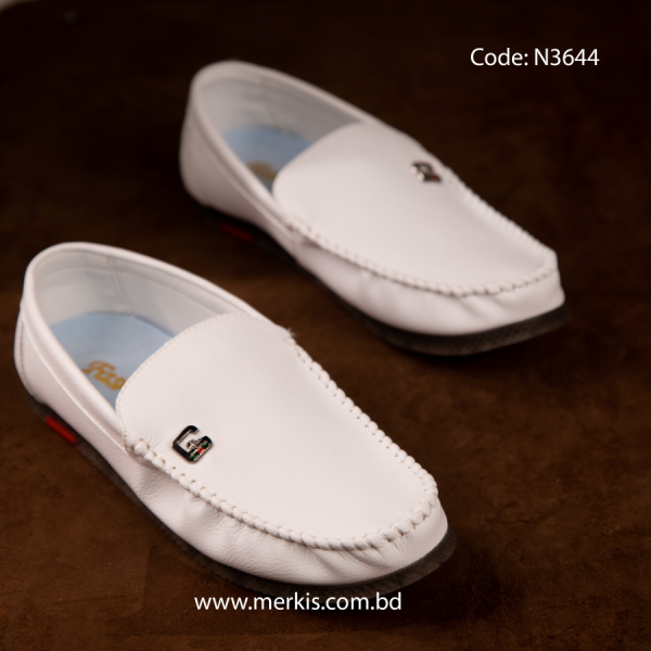 Men's White Loafer Shoes