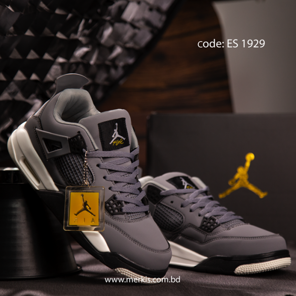 Iconic Jordan 4 Gray Sneaker