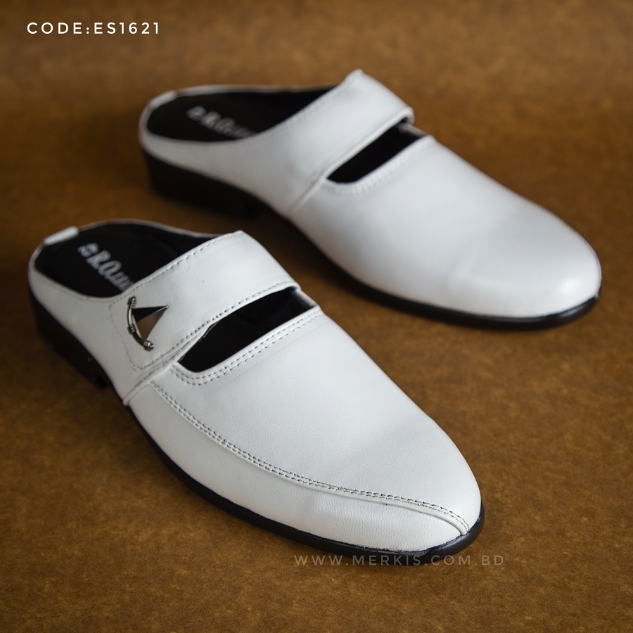 Genuine leather white sandal for men bd