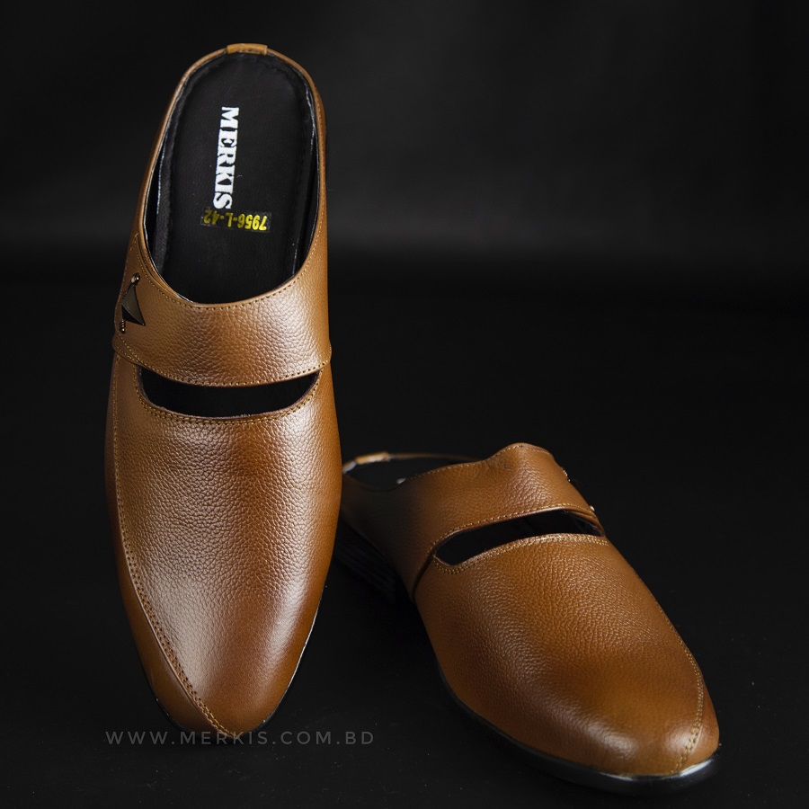 Genuine leather chocolate color sandal for men bd - Image 4
