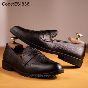 S1836 | New Black Loafer For Men BD In 2024