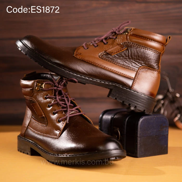 S1872 | Mens Brown Boot Price in BD | Decadent Steps