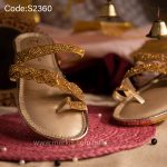 S2360 | Pakistani Slippers Online | Golden Hues