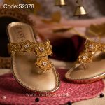 S2378 | Trendy Pakistani Slippers BD | Golden Hues