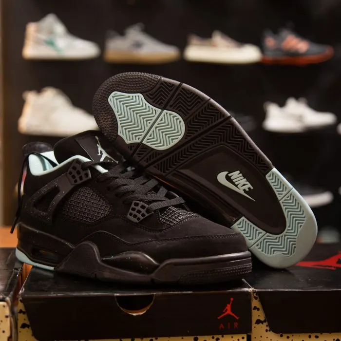 Trendy Men’s Sneaker Nike Air Jordan 4 Retro Black Teal 1:1 Grade BD - Image 3