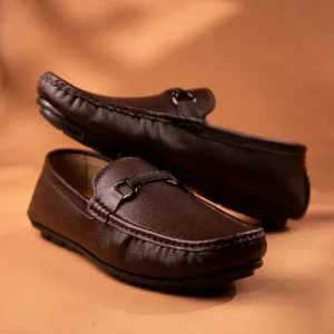 Best Dark Brwon Leather Loafer with Doctor Insole