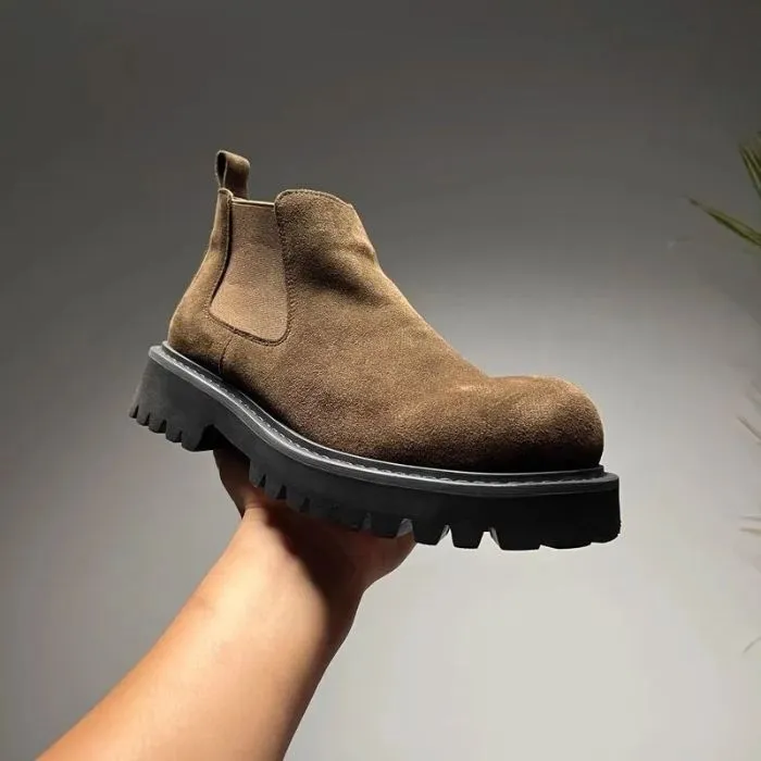 Classic Suede Chelsea Boots For Men
