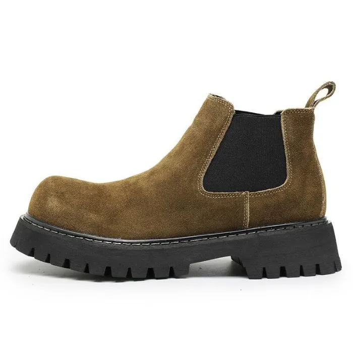 Classic Suede Chelsea Boots For Men