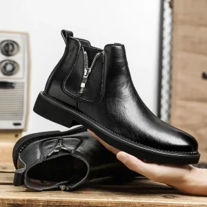 Stylish Side Zip Ankle Boot for Men