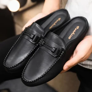 Classic Buckle Half Loafer For Men
