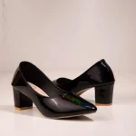 Classic Pointed Toe Block Heel Pumps for Women