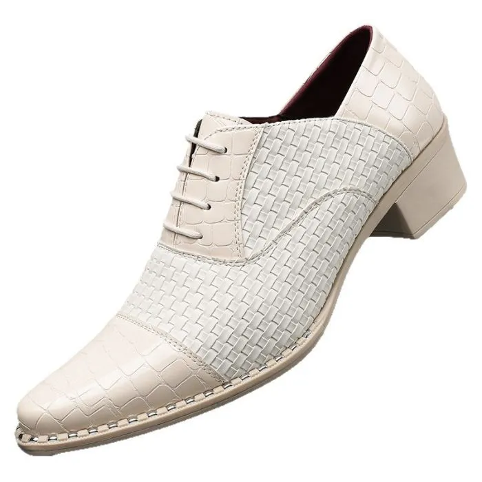 Elegant Woven Pattern Formal Shoes For Men