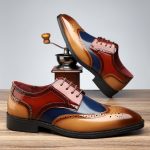 Modern Brogue Derby Dress Shoes For Men