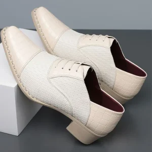 Elegant Woven Pattern Formal Shoes For Men