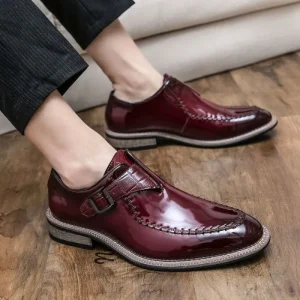 Premium Single Monk Strap Dress Shoes for Men