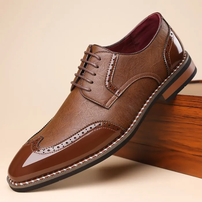 Stylish Brogue Derby Dress Shoes For Men