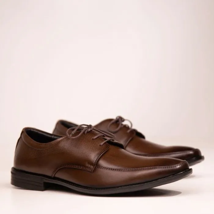 Exclusive Genuine Leather Moc Toe Derby Dress Shoes