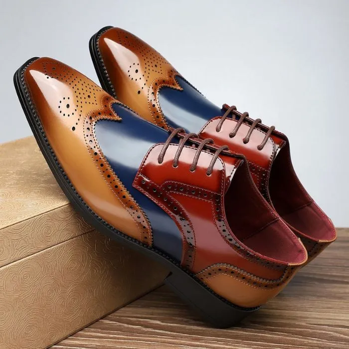 Modern Brogue Derby Dress Shoes For Men
