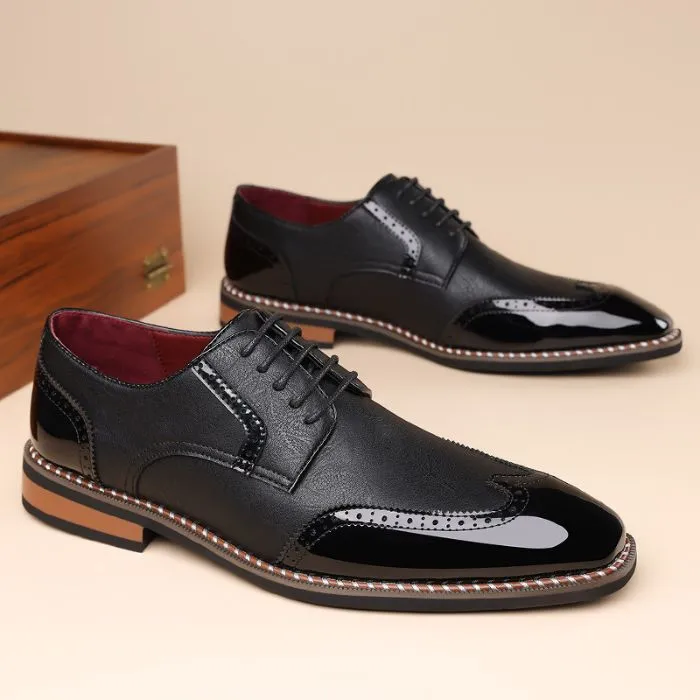Premium Stylish Brogue Derby Dress Shoes For Men