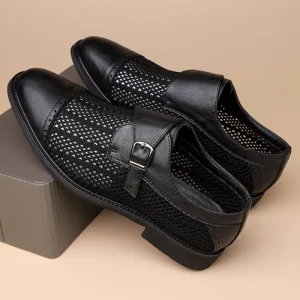 Breathable Single Monk Strap Dress Shoes