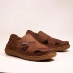 Stylish Genuine Leather Slip On Casual Sandal Shoes