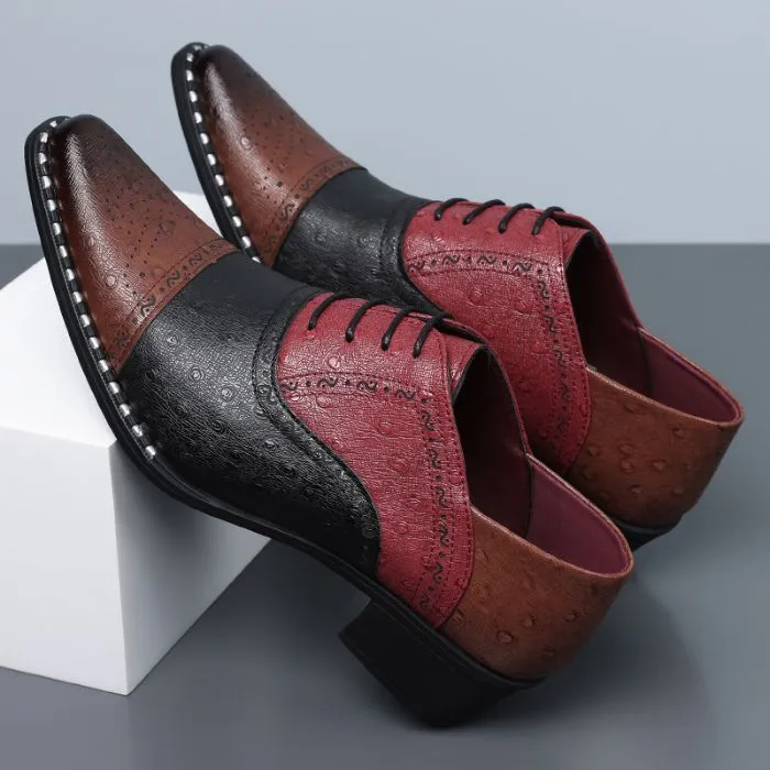 Luxury Multicolor Genuine Leather Oxford Formal Shoes
