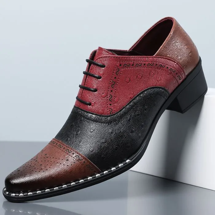 Luxury Multicolor Genuine Leather Oxford Formal Shoes