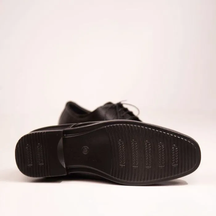 Genuine Leather Mixed Texture Plain Toe Derby Dress Shoes