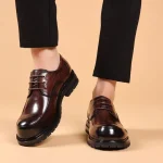 Exclusive Plain Toe Derby Dress Shoes for Men